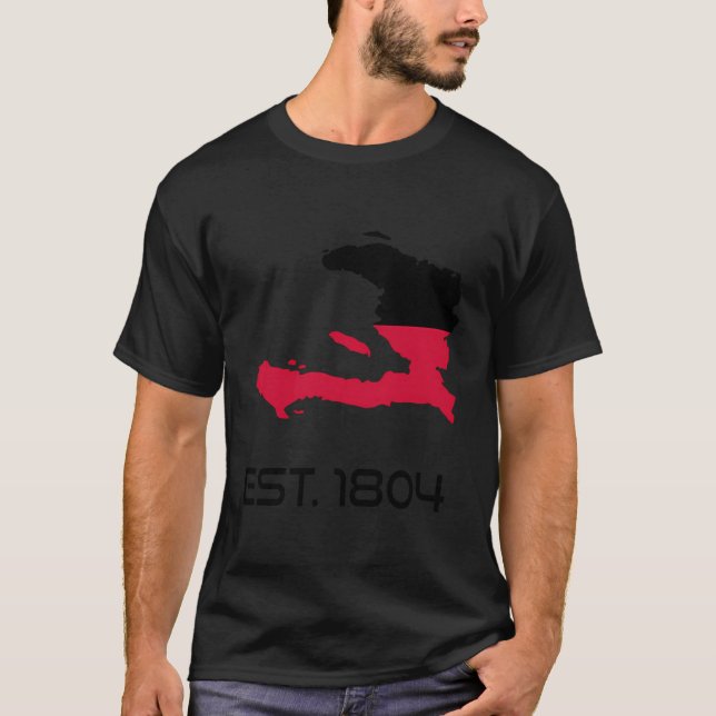 1804-1806 Haitian Black And Red Flag Of Haiti'S Fi T-Shirt (Front)