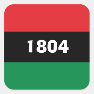 1804 Haiti Pan African Colours  Square Sticker