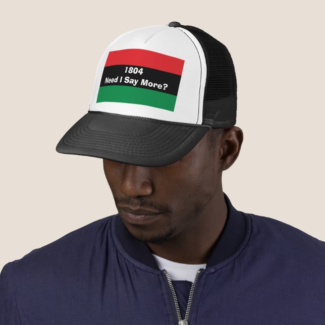 1804 Haiti Pan African Colours  Trucker Hat (In Situ)