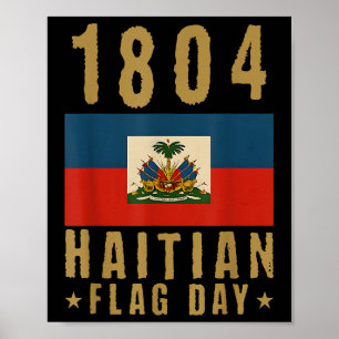 1804 Haitian Flag Day Haiti Pride Haitian Woman Poster