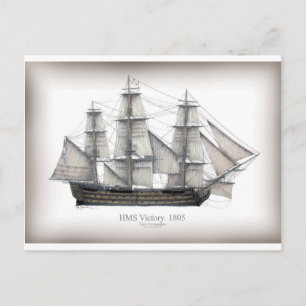 1805 Victory ship Postcard