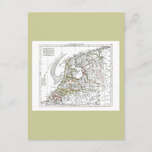 1806 Map - La Republique Batave Postcard