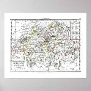 1806 Map - La Suisse Poster