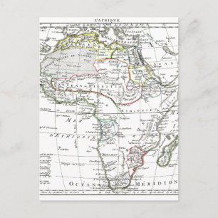 1806 Map - L'Afrique Postcard