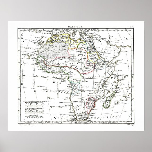 1806 Map - L'Afrique Poster (Front)