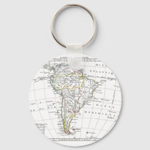 1806 Map - L'Amérique Méridionale Key Ring