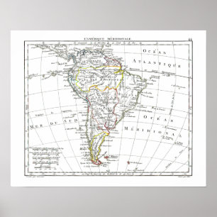 1806 Map - L'Amérique Méridionale Poster