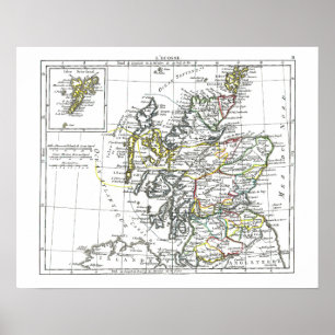 1806 Map - L'Ecosse Poster