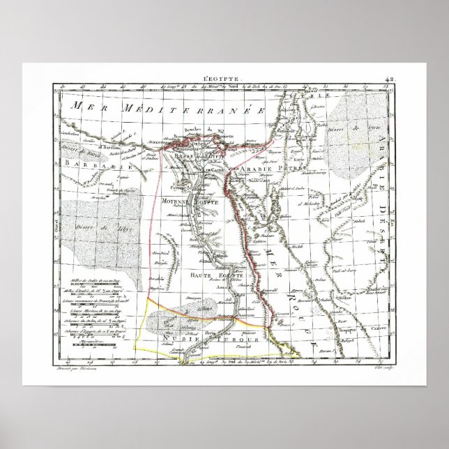 1806 Map - L'Egypte Poster (Front)