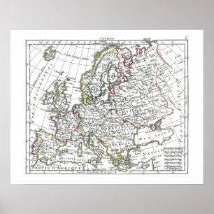 1806 Map - L'Europe Poster