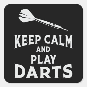 180 Darts Dart Dartboard Keep Calm Funny Gift Idea Square Sticker