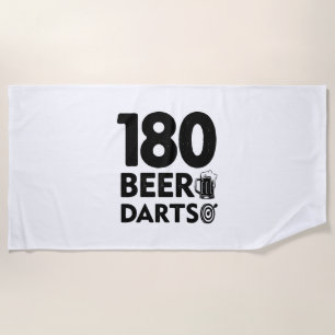 180 Days Beer And Darts Beach Towel