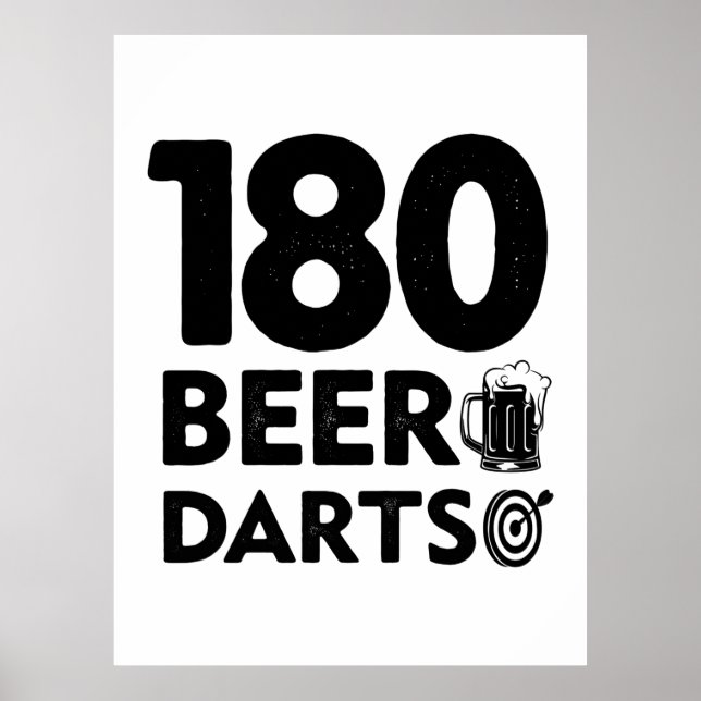 180 Days Beer And Darts Poster (Front)