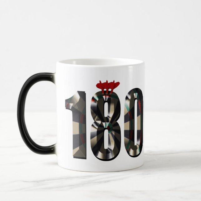 "180 in 3D: The Ultimate Darts Dimension" Magic Mug (Left)
