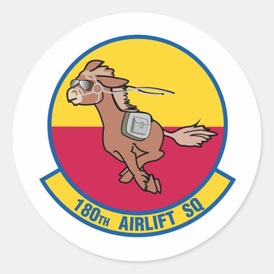 180th Airlift Squadron Classic Round Sticker