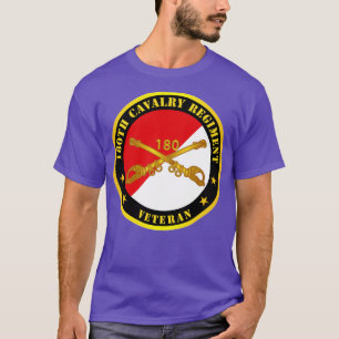 180th Cavalry Regiment Branch Veteran Red White X T-Shirt