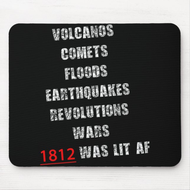 1812 America War New Madrid Earthquake Comet Mud F Mouse Mat (Front)