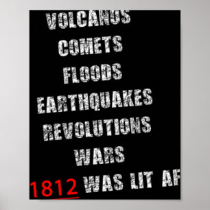 1812 America War New Madrid Earthquake Comet Mud F Poster