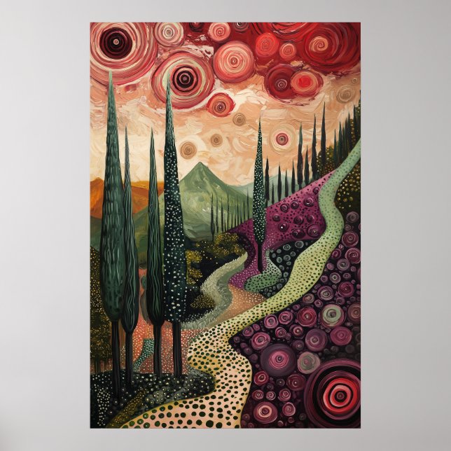 1813 Cosmic Surrealist Dreamscape Poster (Front)