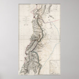 1814 Holy Land Map Poster