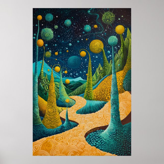 1815 Cosmic Surrealist Dreamscape Poster (Front)