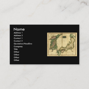 1815 Map of Korea and Japan Business Card