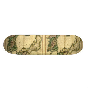 1815 Map of Korea and Japan Skateboard