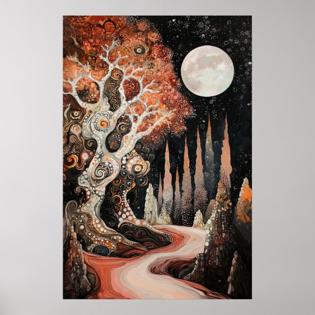 1820 Cosmic Surrealist Dreamscape Poster (Front)