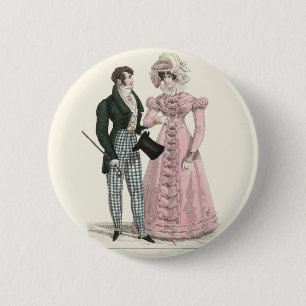1823 Antique Wedding Man Woman Fashion 6 Cm Round Badge