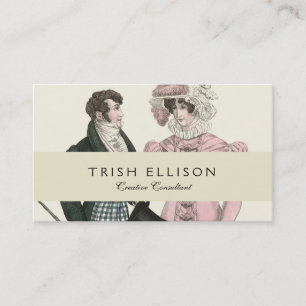 1823 Antique Wedding Man Woman Fashion Business Card