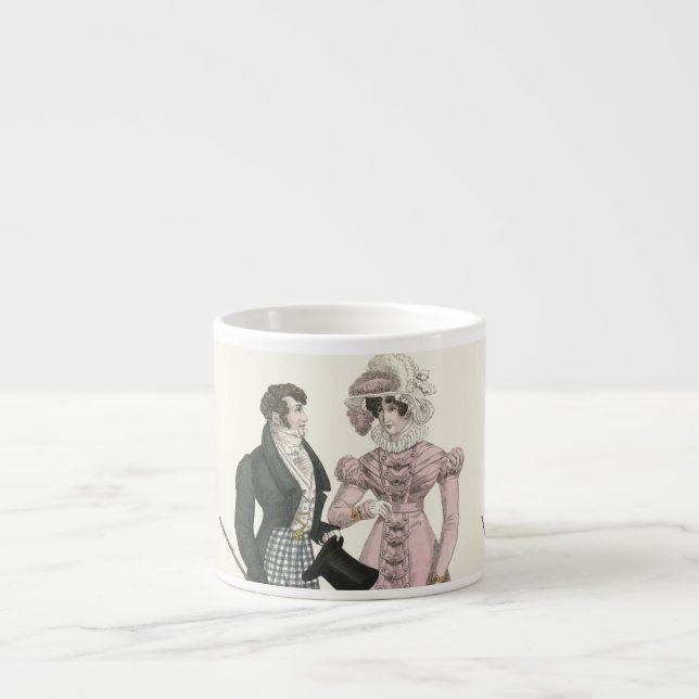 1823 Antique Wedding Man Woman Fashion Espresso Cup (Front)