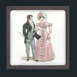 1823 Antique Wedding Man Woman Fashion Gift Box<br><div class="desc">Antique Wedding Couple - Antique fashion art of a man and woman in 1823,  a beautiful 19th century couple,  before the Victorian era,  a fashion plate watercolor fashion illustration. This beautiful illustration of two fashionable lovers is from an advertisement for the latest dress of the time.</div>
