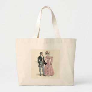 1823 Antique Wedding Man Woman Fashion Large Tote Bag