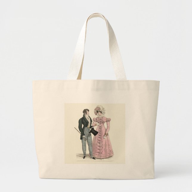 1823 Antique Wedding Man Woman Fashion Large Tote Bag (Front)