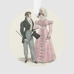 1823 Antique Wedding Man Woman Fashion Ornament