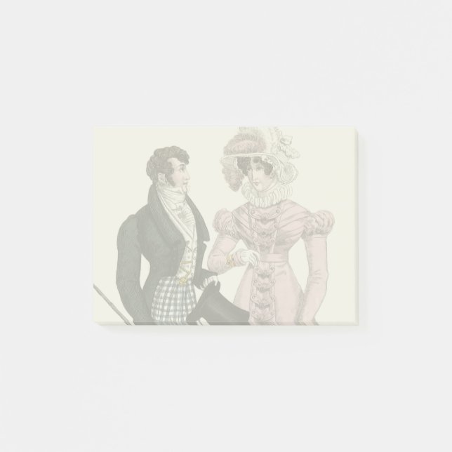 1823 Antique Wedding Man Woman Fashion Post-it Notes (Front)