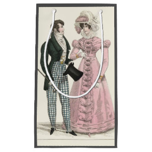 1823 Antique Wedding Man Woman Fashion Small Gift Bag