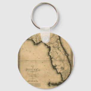 1823 Map of Florida Key Ring