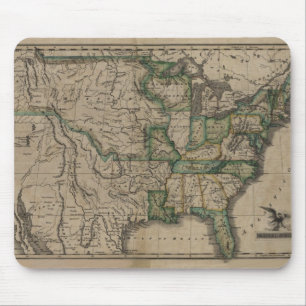 1823 US Map Mouse Mat
