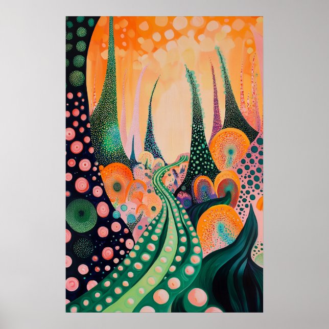 1824 Cosmic Surrealist Dreamscape Poster (Front)