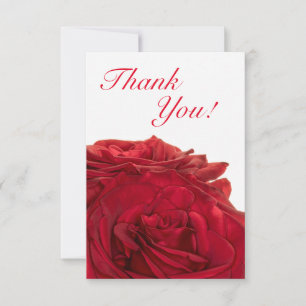 1824-Red Wedding Rose Thank You Card