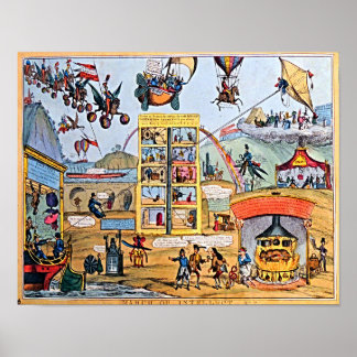 1829 Retro Futuristic March Intellect Poster