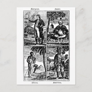 1831 Races of Mankind Postcard