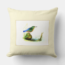 1833 Liverpool Archive | Kingfisher Throw Pillow