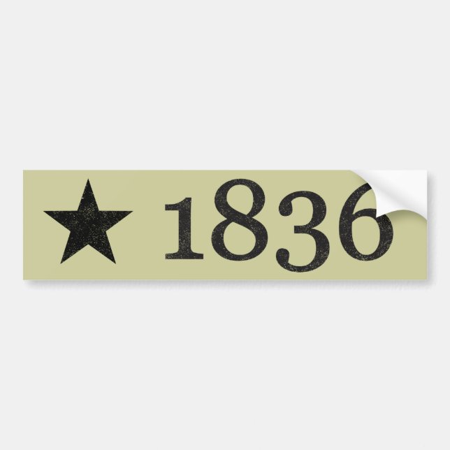1836 BUMPER STICKER (Front)