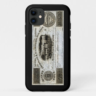 1837 Canadian Railroad Currency iPhone 11 Case