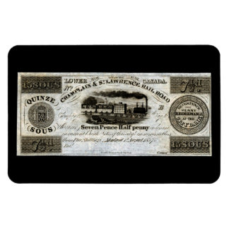 1837 Canadian Railroad Currency Magnet