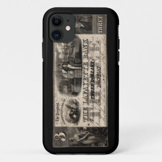 1837 Lafayette Bank Three Dollar Note iPhone 11 Case