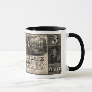 1837 Lafayette Bank Three Dollar Note Mug