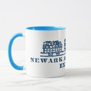 1843 Newark + New York Express Railroad Mug